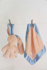Lily 'n Jack Snuggle Bunny and Blankie Set Caramel and Blue