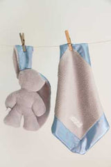 Lily 'n Jack Snuggle Bunny and Blankie Set Grey and Blue