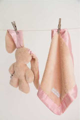 Lily 'n Jack Snuggle Bunny and Blankie Set Caramel and Pink