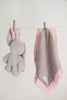 Lily 'n Jack Snuggle Bunny and Blankie Set Grey and Pink