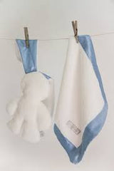 Lily 'n Jack Snuggle Bunny and Blankie Set White and Blue