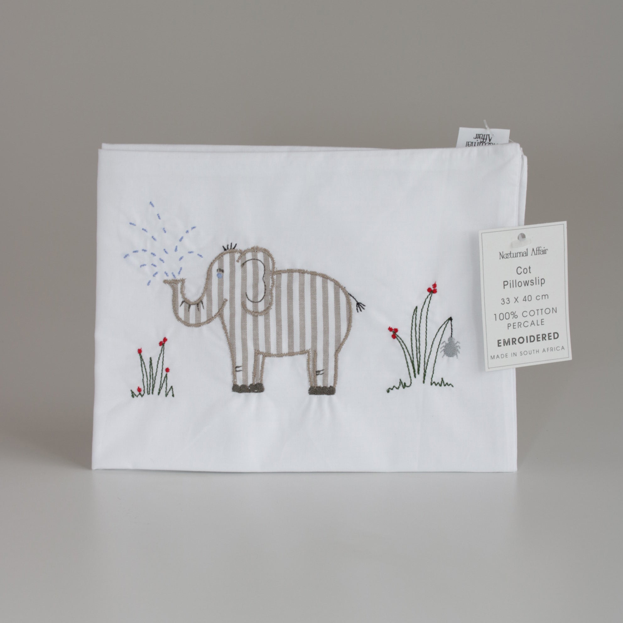 Nocturnal Affair Baby Pillow Case - Elephant