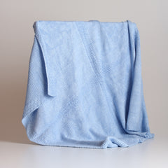 Y'Omi Knitted Bamboo Blanket - Baby Blue